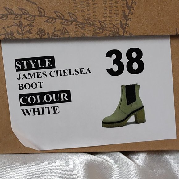 Free People James Chelsea Boot, White Leather - Picture 3 of 5